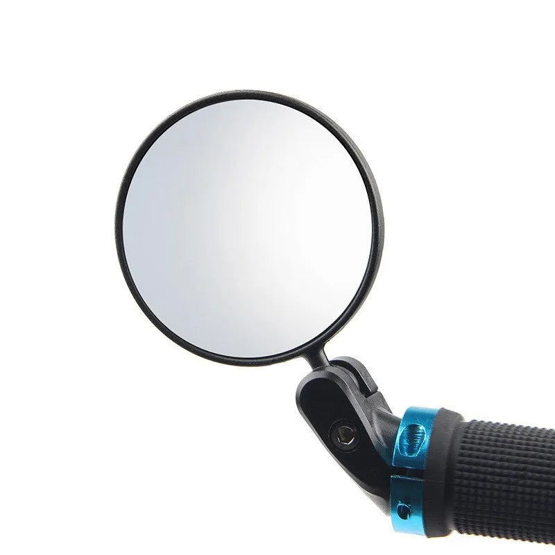 Black foldable convex rearview mirror with 7 cm diameter reflector