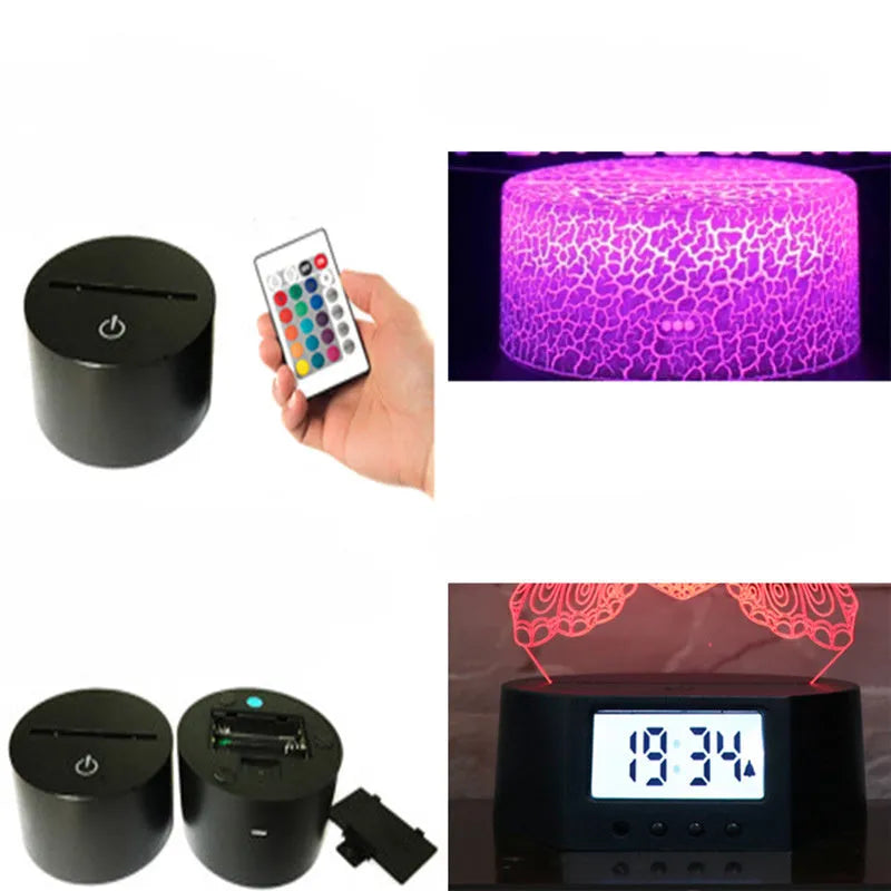 3D shark design LED table lamp with colourful lighting and remote control on wooden desk