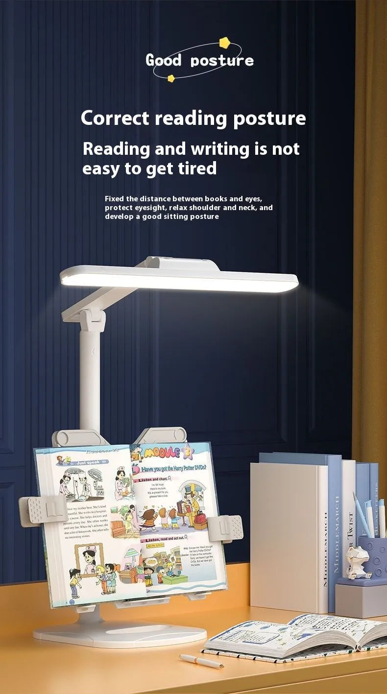 Adjustable table lamp with three colour temperature settings and dual charging/plug-in power options