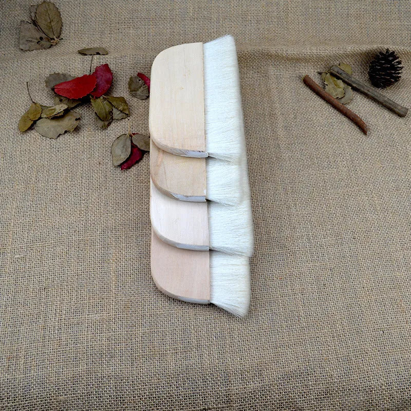 Wool brush for art mounting and shading on paint paste boards in picture colour
