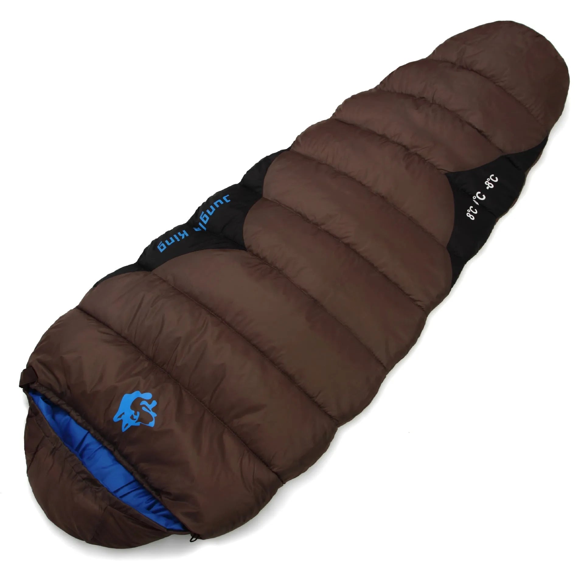 Outdoor mummy sleeping bag in Army Green colour with compression storage bag