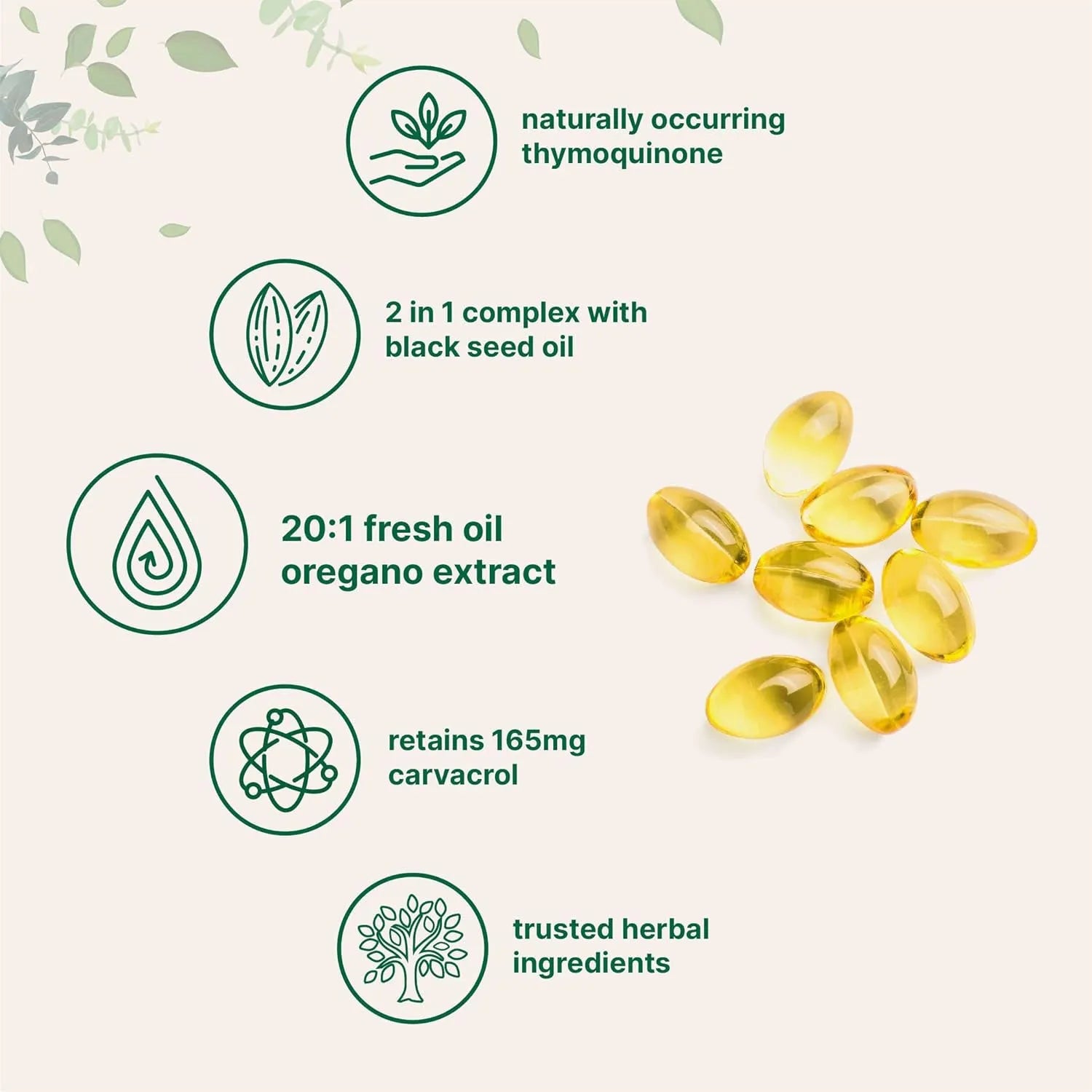 Bottle of Butter Black Seed Oil Soft Capsules dietary supplement, showing 180 or 300 tablet options.