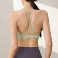 Women's nylon sports vest with double-shoulder straps in five colour options