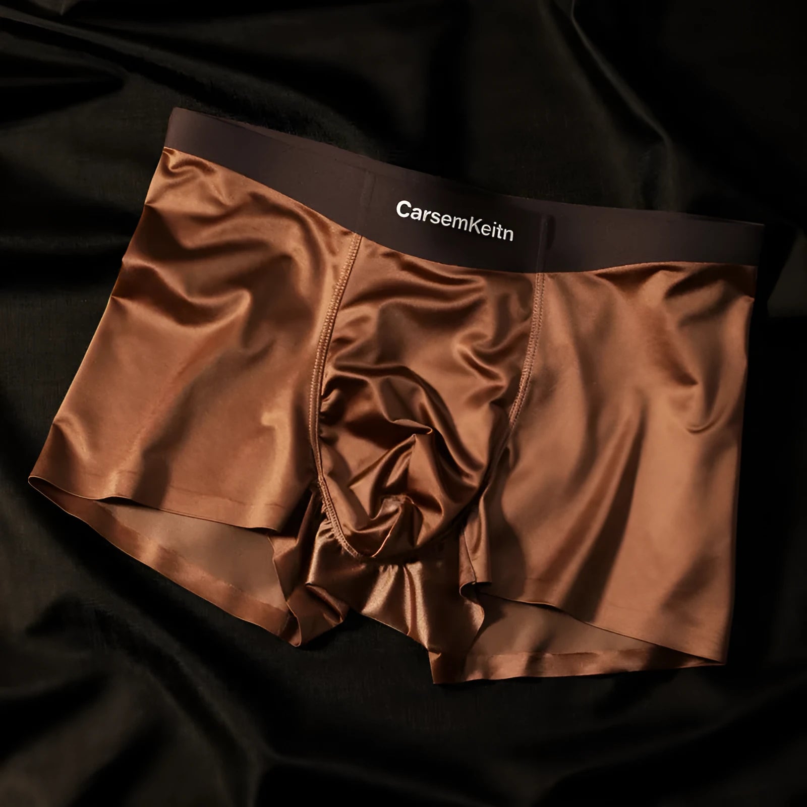 Men's colourblock Ice Silk seamless underwear in Moonlight Blue colour.