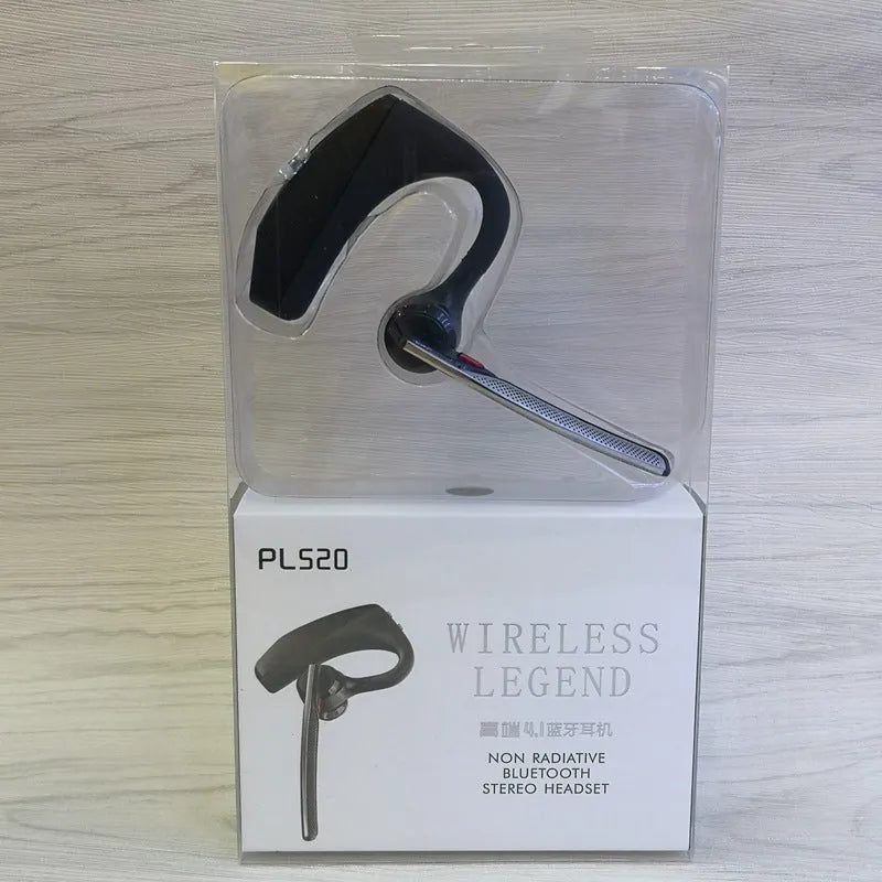 Black stereo Bluetooth sports headphones with a large battery and USB charging port.