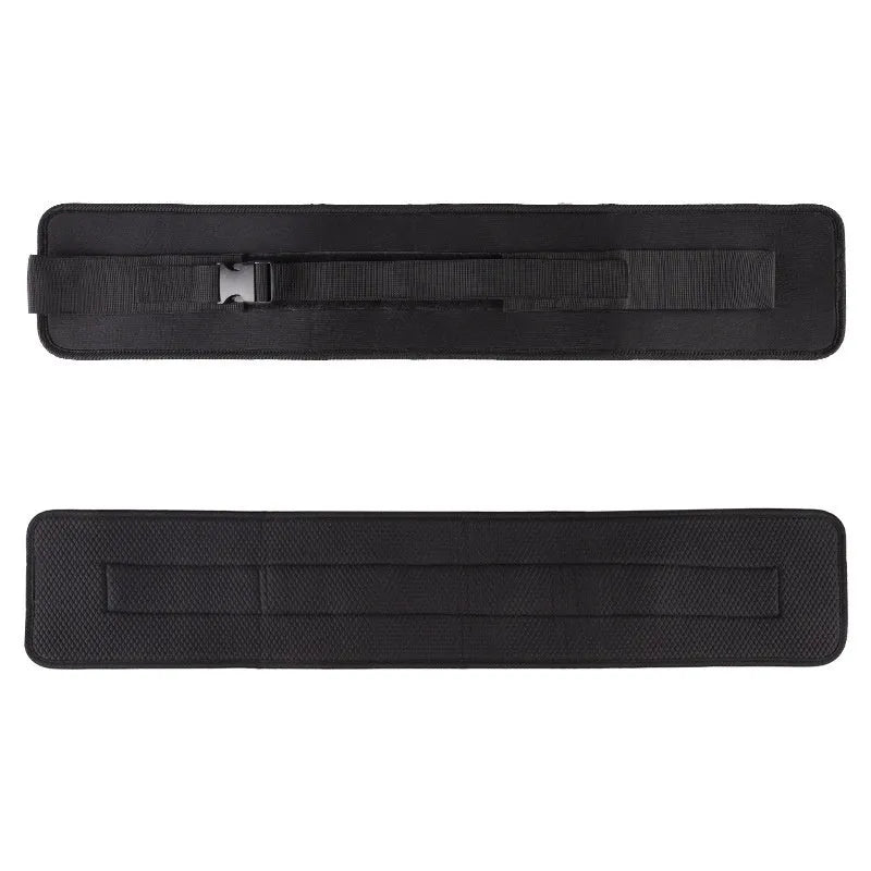 Black weight-bearing hip bridge auxiliary strap with load-bearing belt for fitness training