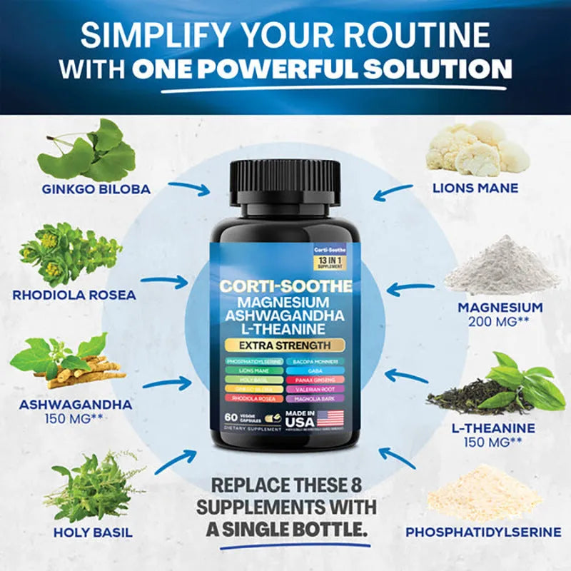 Bottle of South African Drunken Eggplant magnesium capsules showing 60 count