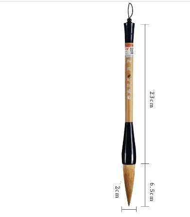 Large traditional Chinese painting brush with mixed wolf and sheep hair bristles for ink wash artwork