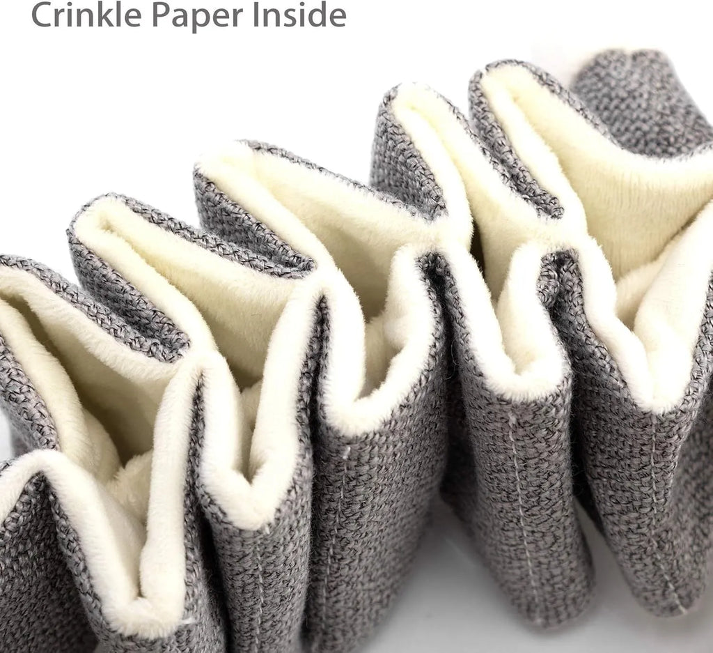 Grey koala plush dog toy measuring 30cm with rope reinforcement and crinkle paper inside.