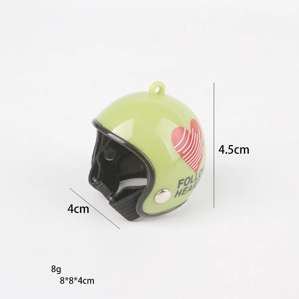 Small pet safety helmet for chickens and birds with adjustable elastic bands