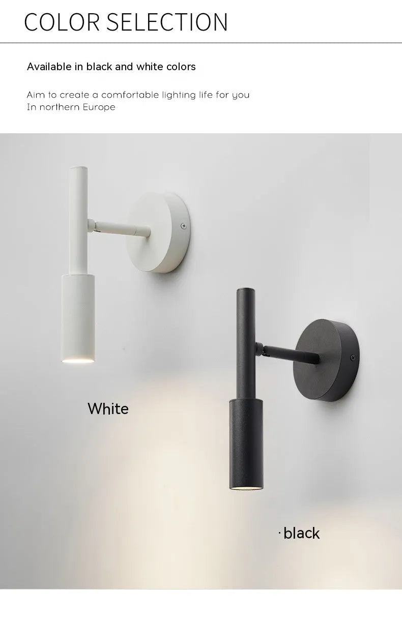 Black wrought iron wall lamp with modern design and three colour temperature lighting options