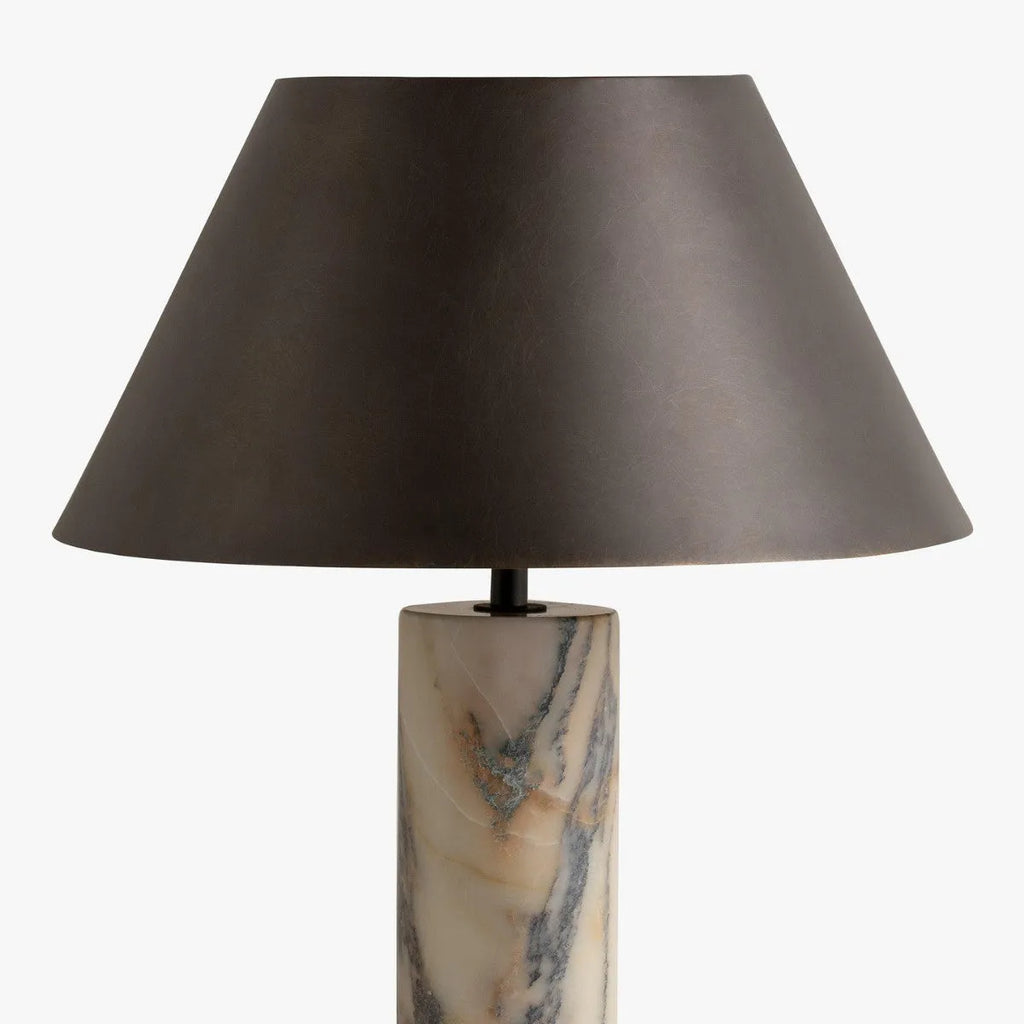 Black marble table lamp base with modern simple design for home decoration