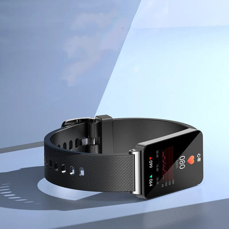 Blood Glucose EP08 Smart Bracelet in black, gold, or silver with touch screen and magnetic charging