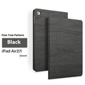 Universal iPad sleep bracket protective cover in black imitation leather showing tablet compatibility
