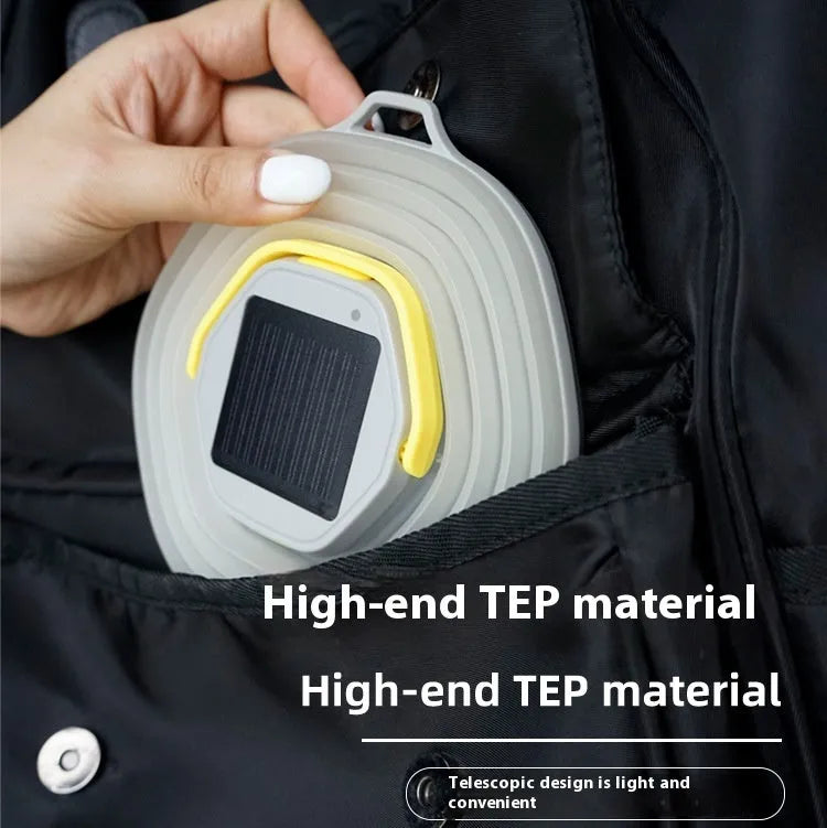 White camping lamp with large capacity battery for tent lighting and outdoor use