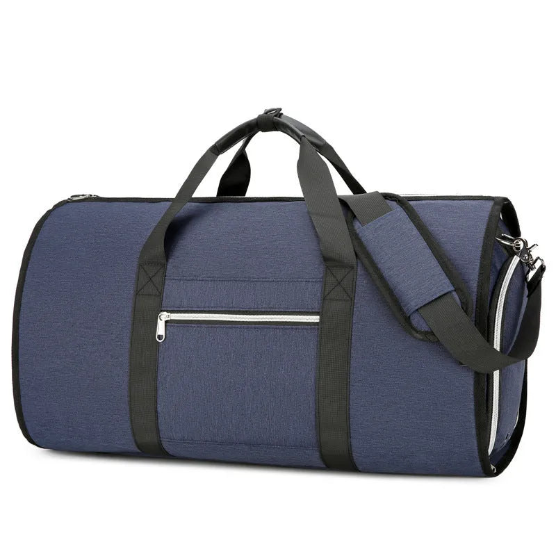 Oxford cloth business leisure sports holdall with dry-wet separation compartment in grey colour