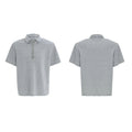 Men's black polo T-shirt with heavy embroidery sequin decoration and square collar design