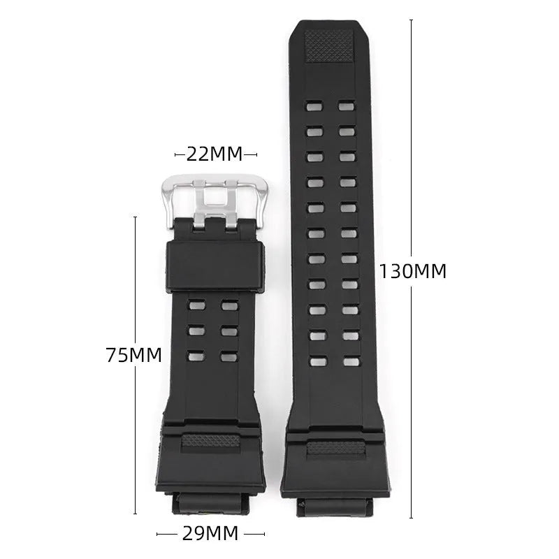 Camouflage TPU watch strap with silver buckle in various colour options