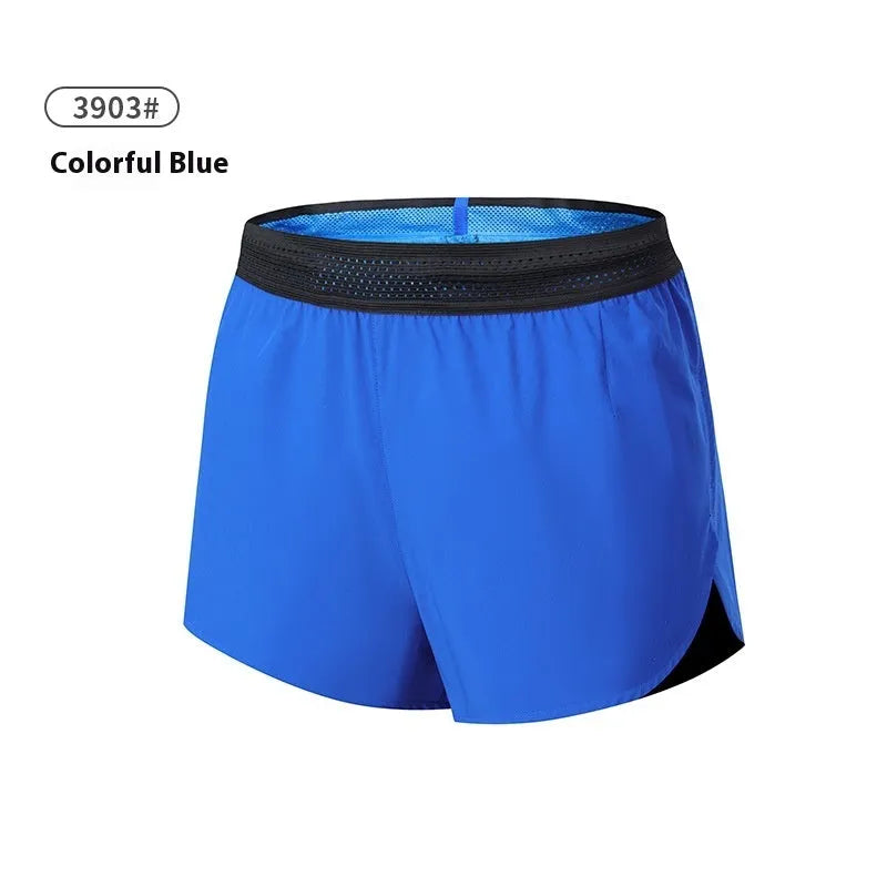 Men's low-waist polyester basketball shorts in a solid colour on a size chart background.