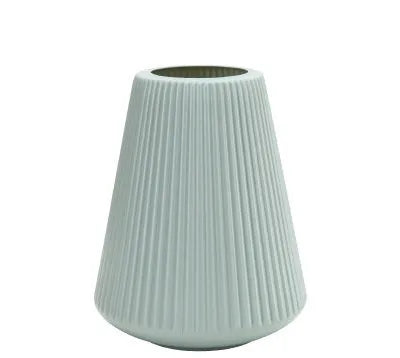 Melamine plastic decorative flower vase in blue, green, pink, or white colours, 16x20cm size