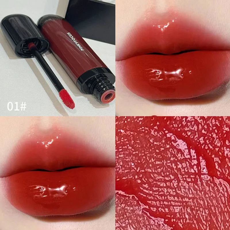 Black Shiny Makeup Mirror Lip Lacquer tube in one of six Black Citrus shades