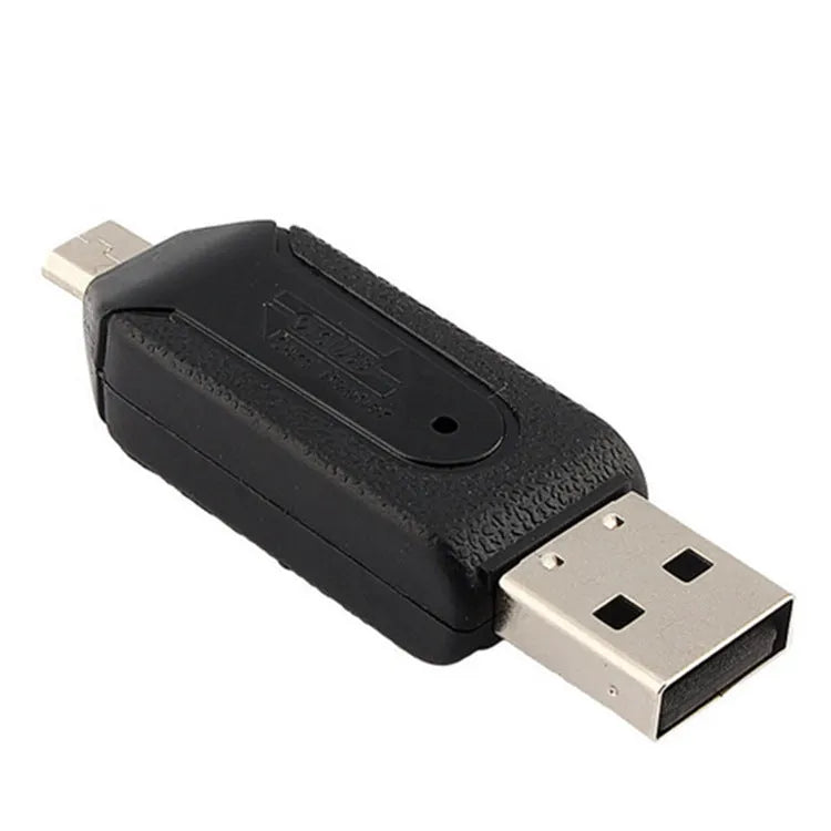 OTG card reader with micro USB connector for Android phones and computers in five colour options
