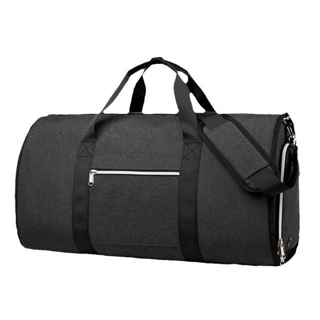 Oxford cloth business leisure sports holdall with dry-wet separation compartment in grey colour