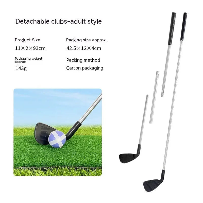 Metal golf club available in adult and children sizes for outdoor sports and fitness