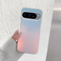 Colourful frosted laser matte phone case for Google smartphones on a table.