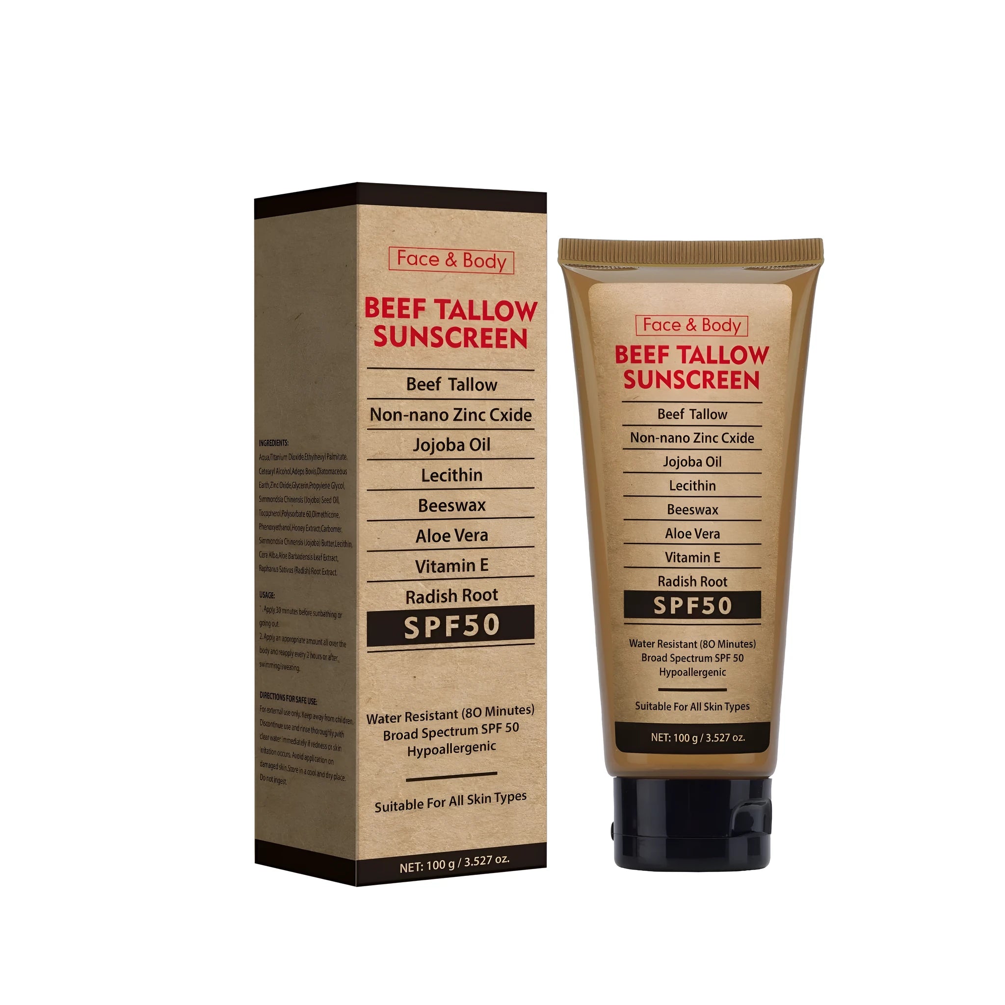 100g organic grass-fed butter body moisturising cream in container