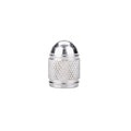 Aluminium mountain bike tyre valve cap in five colour options with screw fitting