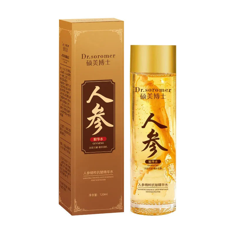 Doctor Ginseng moisturising lotion 120ml bottle with anti-wrinkle water bomb labelling