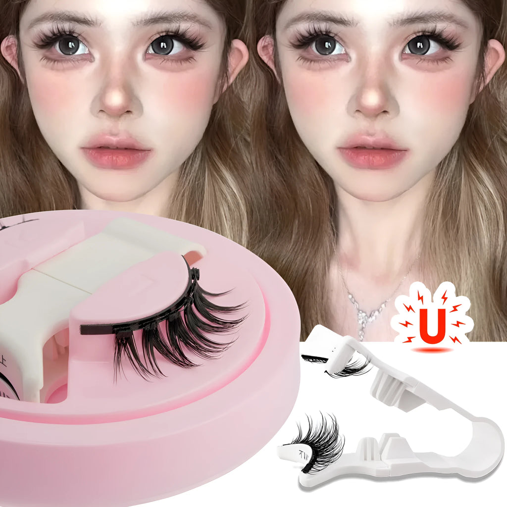 Reusable waterproof false eyelashes in multiple specifications with glue-free design