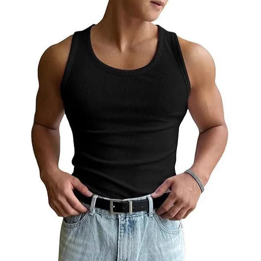 Men's tight fit round neck workout t-shirt with wool lining in six colour options for gym training