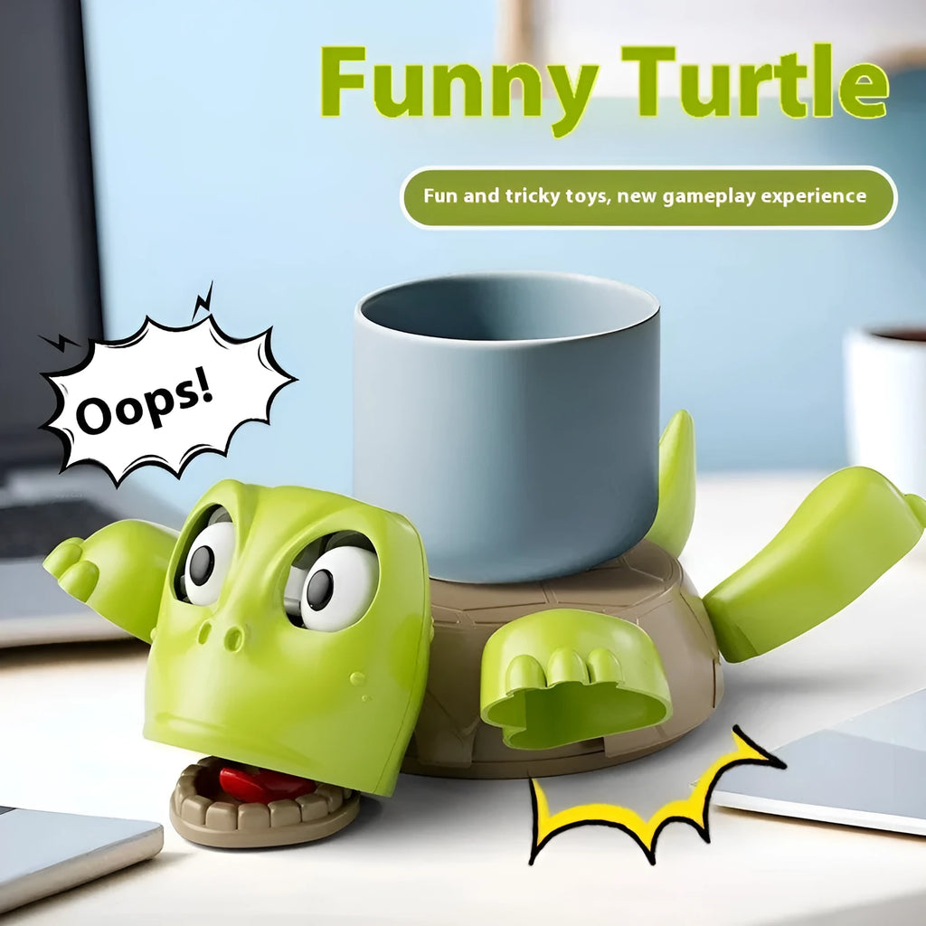 Turtle shaped ABS coaster in light green, dark green, wheat starch, or yellow colour options