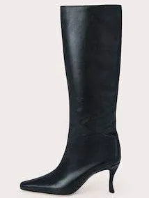 Women's square toe cowboy boot in microfiber, shown in multiple colour options.