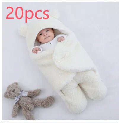 Baby quilted sleeping bag wrapper in cotton blend fabric showing six colour options