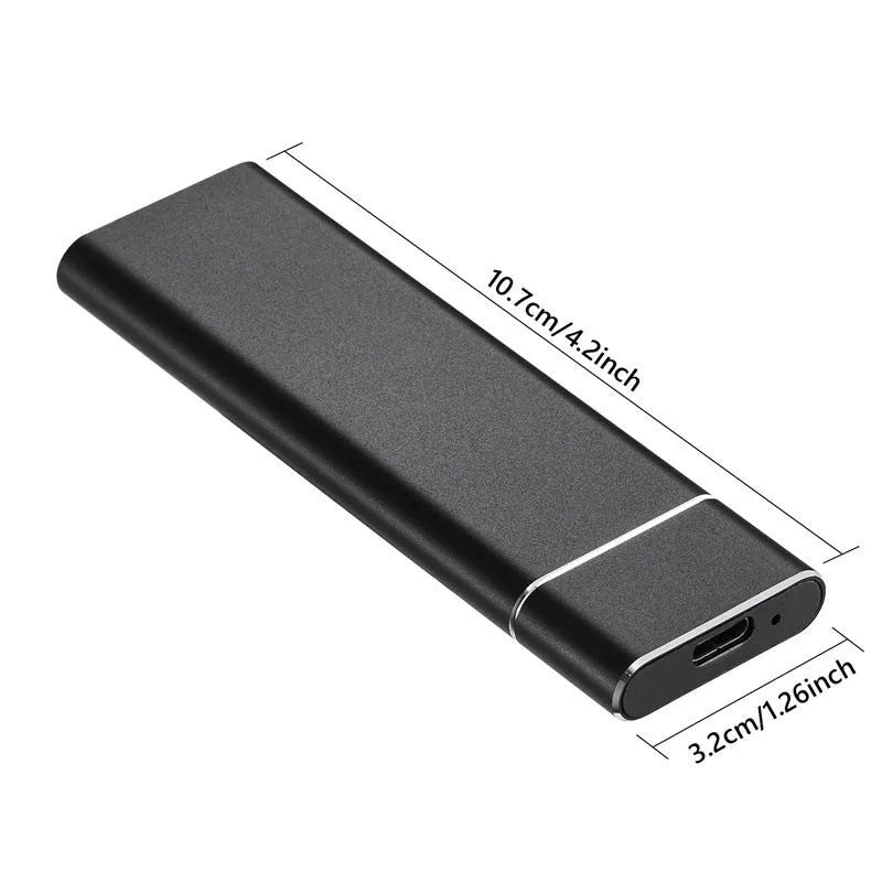 6TB mobile hard disk external SSD storage device with metal shell in ultra-thin design showing colour options