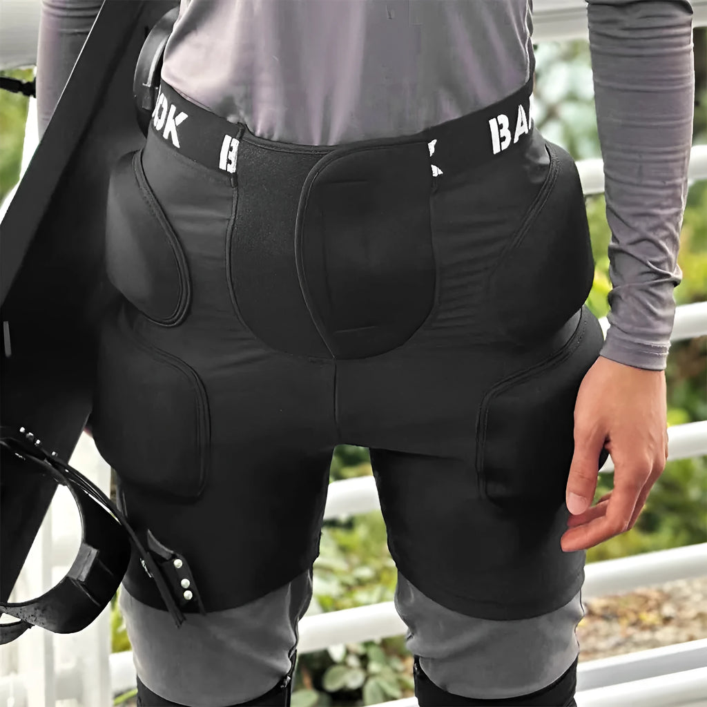 Black adjustable hip pad with NBR padding for roller skating and skateboarding protection
