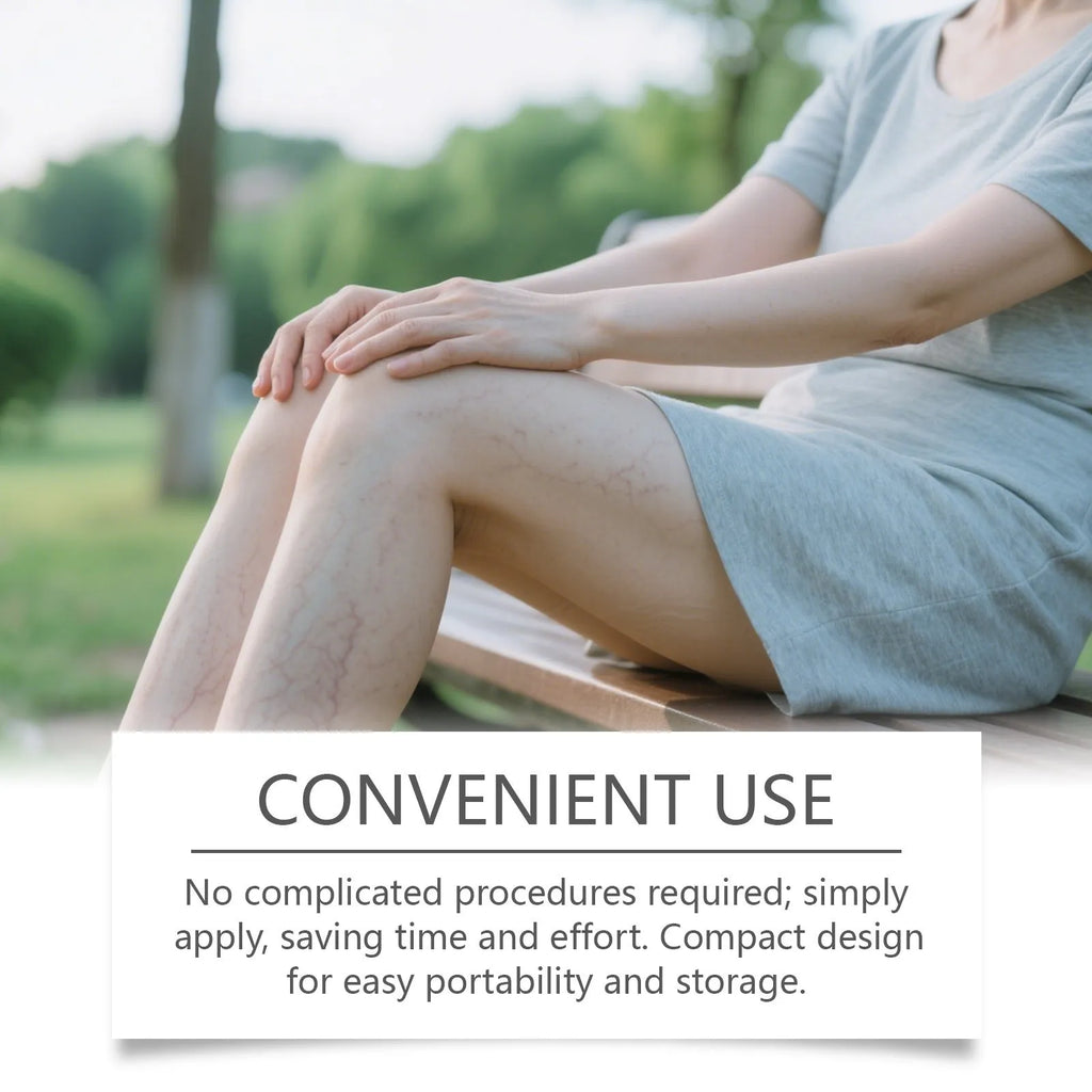 A pack of 12 leg care massage patches with plant ingredients for nourishing, cooling relief.