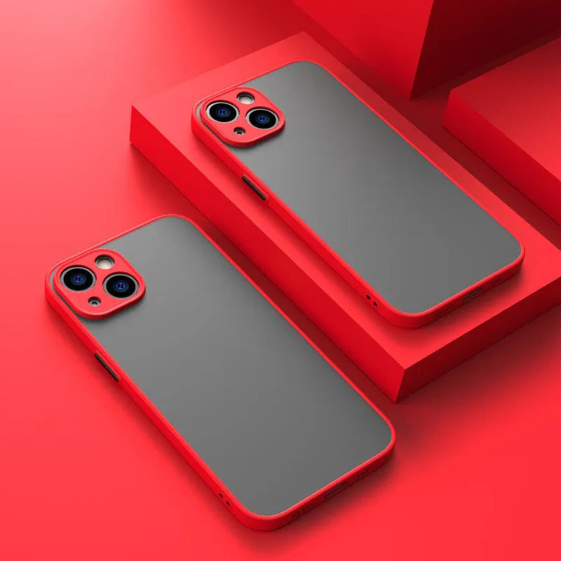 Frosted hard plastic iPhone protective case in dark night green colour, showing full back coverage.