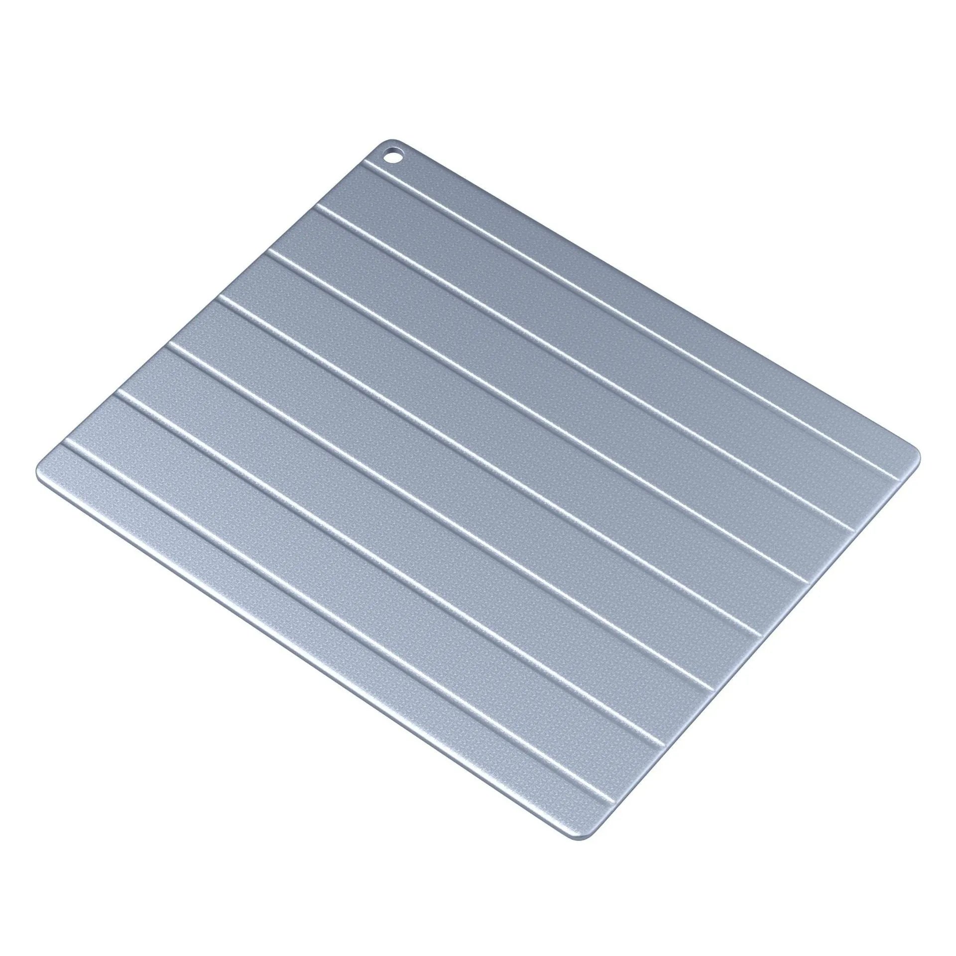 Aluminium household quick defrosting plate for food thawing in modern kitchen