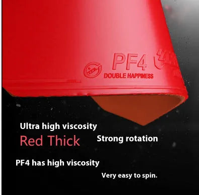 Fast Attack Sticky Classic-50 table tennis racket with PF4-50 sheets in red and black thickness options
