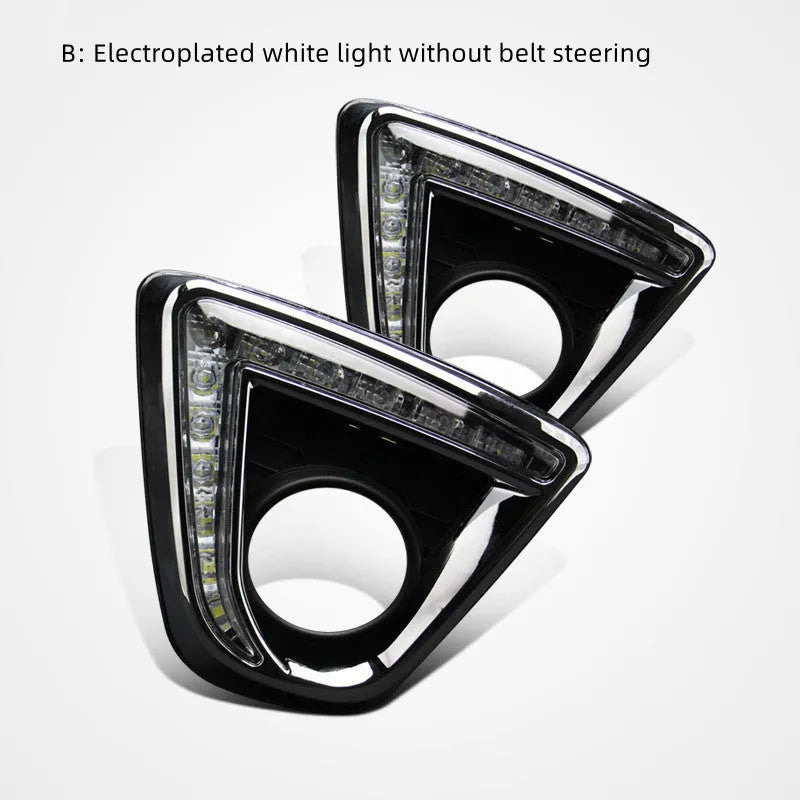 Mazda CX-5 daytime running light LED unit with electroplated metal housing and 12V electrical connection