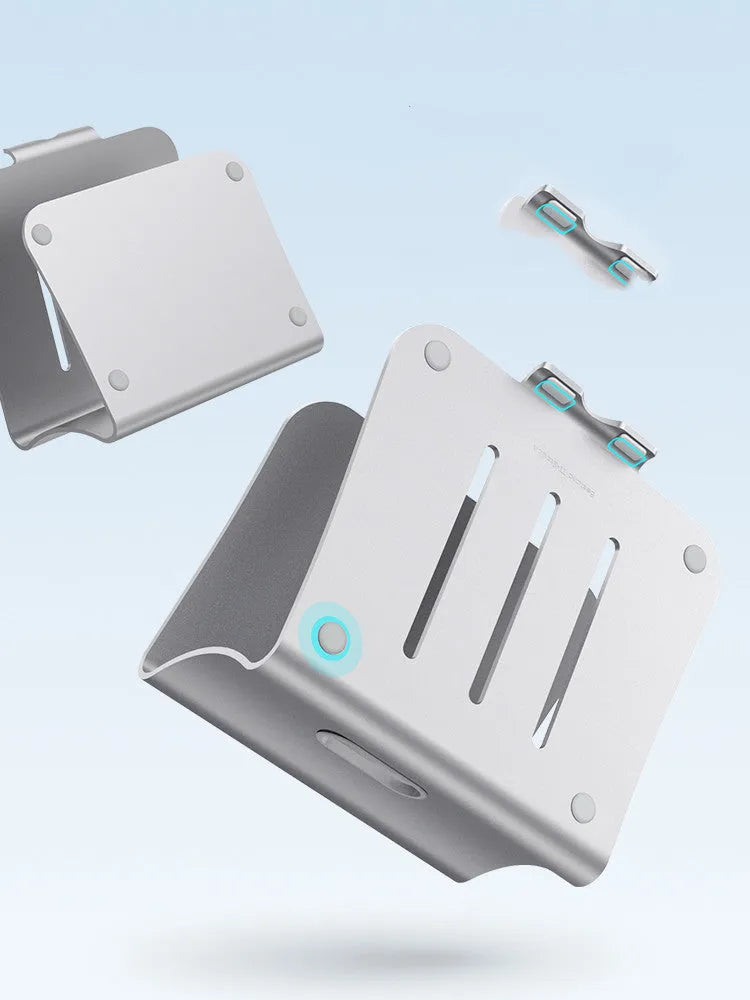 Aluminium rotating laptop cooling bracket with stripe heat dissipation surface