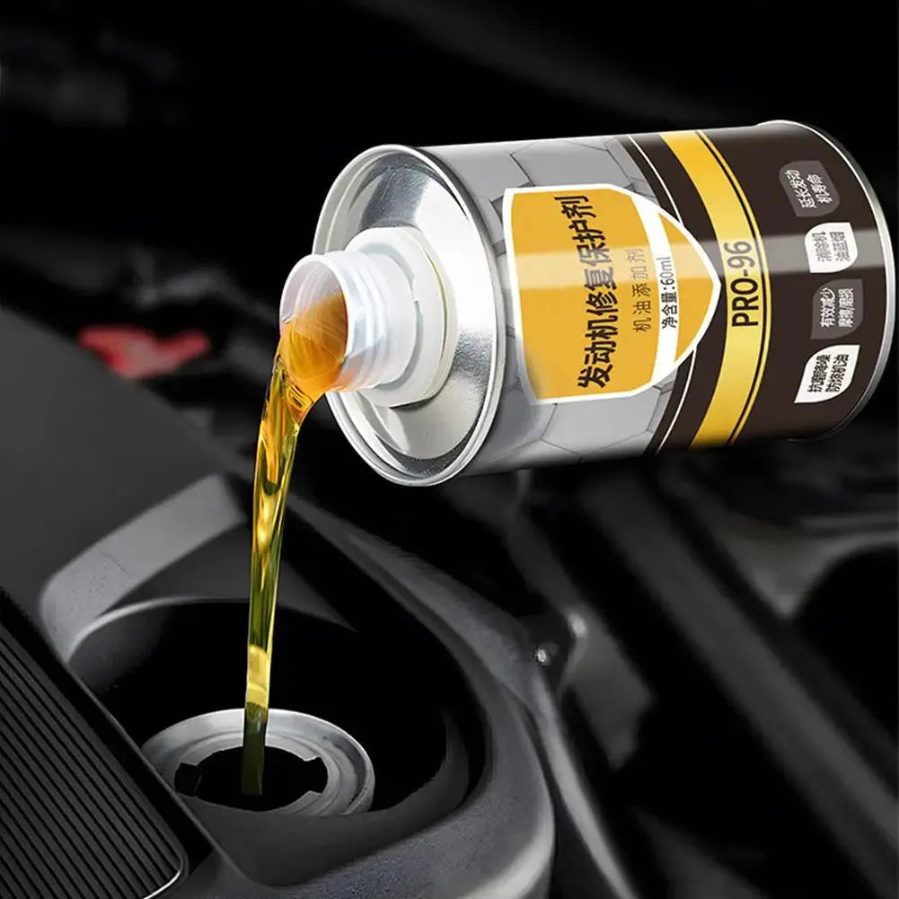 60ml engine oil anti-wear additive bottle with white cap for automobile engine protection