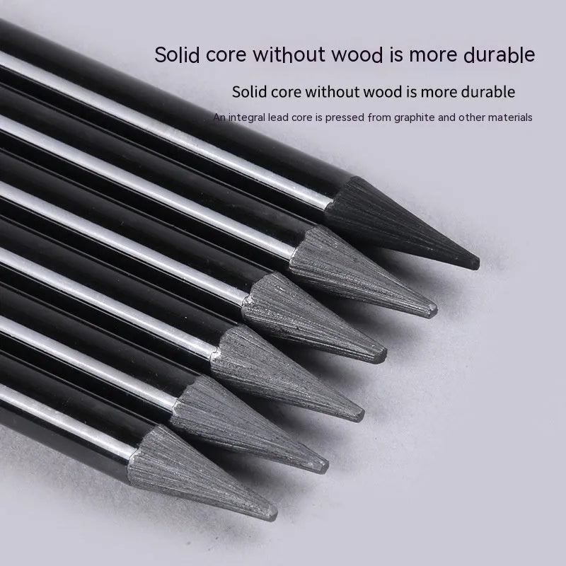 Set of nine wooden drawing pencils on a card, including graphite and carbonized pencils for sketching.