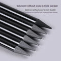 Set of nine wooden drawing pencils on a card, including graphite and carbonized pencils for sketching.
