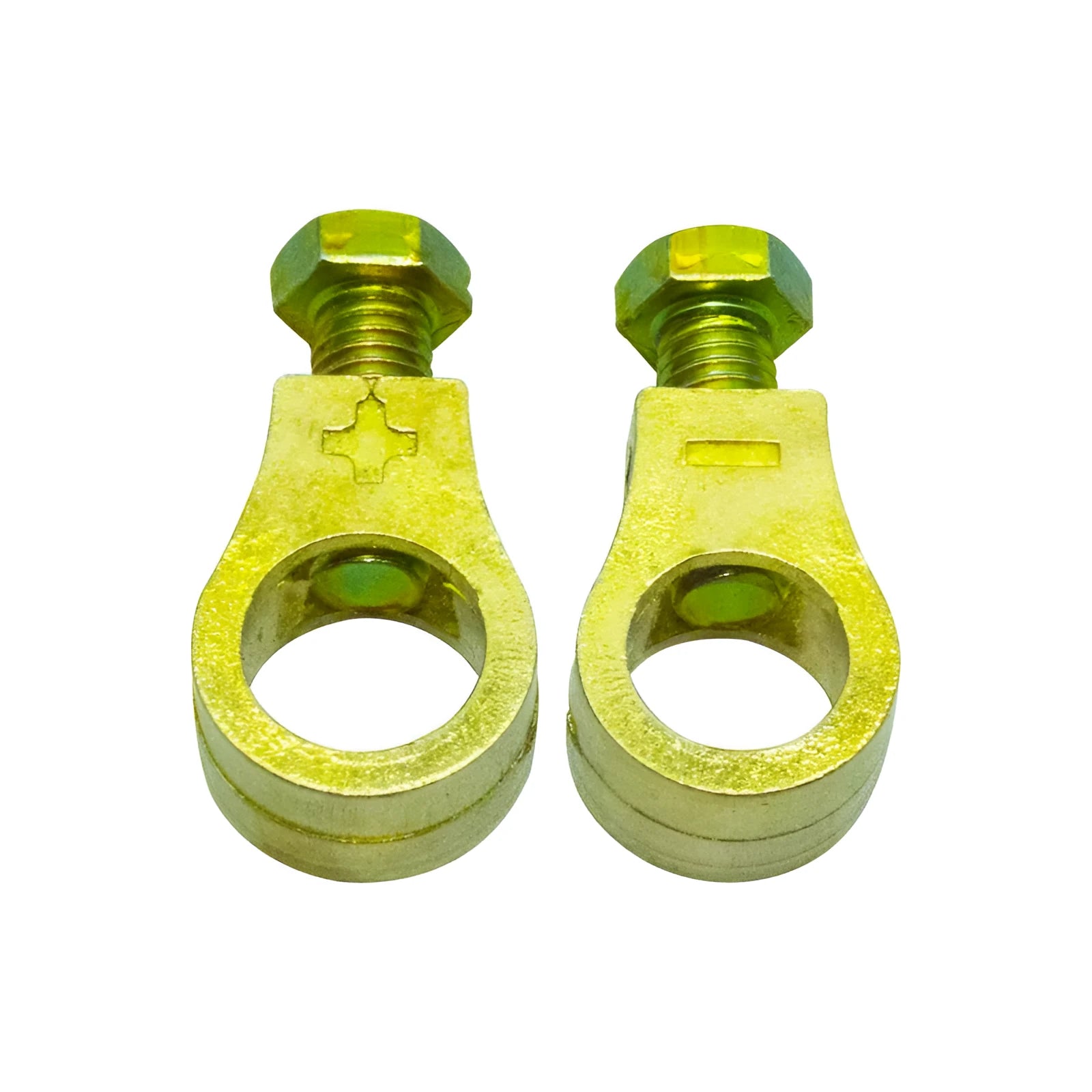 Solid pure copper battery terminal clamp with Type 0 connector