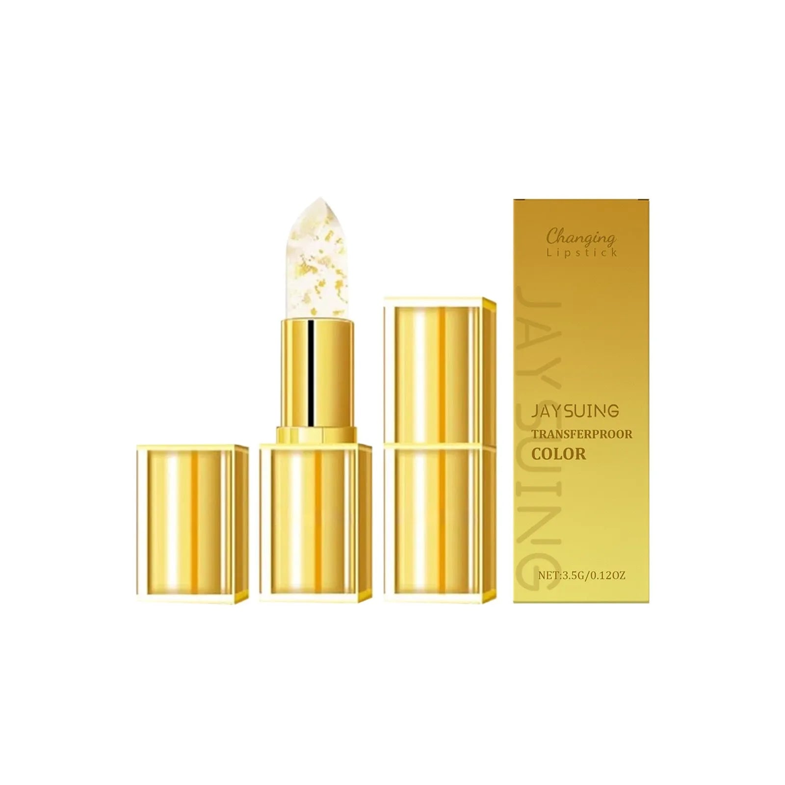 Gold Foil Nourishing Lipstick stick with 3.5g content and hyaluronic acid.